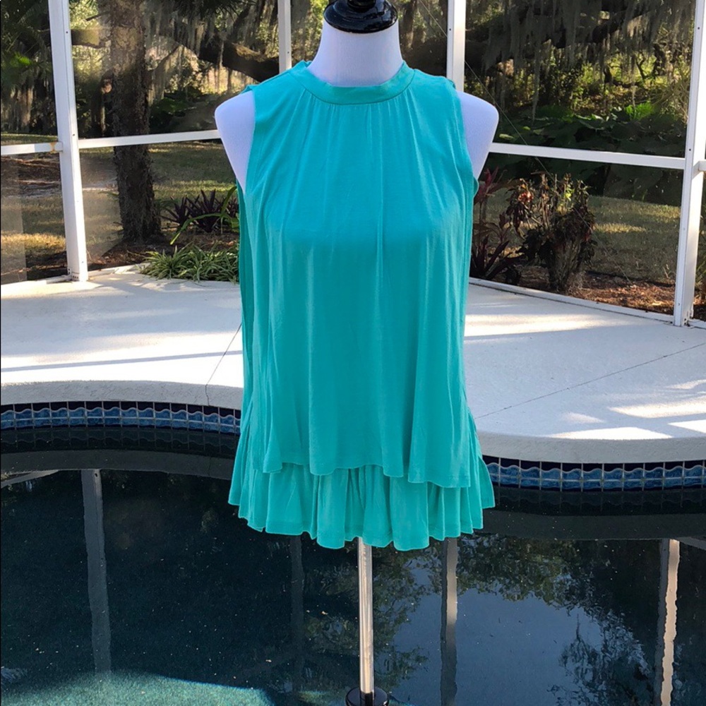 LAST ONE SMALL Gorgeous mint double layer top. - Picture 2 of 4